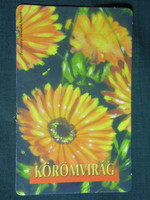 Card calendar, Kiliti pharmacy, pharmacy, Siófok, flower, plant, marigold, 2019, (1)