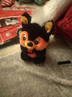 Red and black animal, plush toy, negotiable