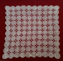 Square crochet tablecloth