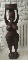 African wooden female statue for sale!