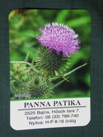 Card calendar, panna pharmacy, pharmacy, baja, flower, plant, milk thistle, 2021 (1)