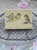 Villeroy & Boch porcelain postcard - house sparrow and carbon zinc