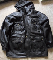 Men's lined jacket, winter coat (imitation leather jacket) 4.