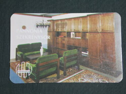 Kártyanaptár, Pécs bútorgyár, Pannónia szekrénysor, 1985 ,  (1)