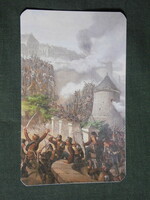 Card calendar, 150 years of national defense, battle scene, battlefield, national guard, soldier, 1999, (1)