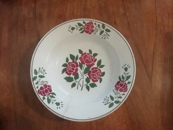 Old Kispest granite wall plate with flower pattern, decorative plate