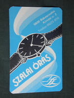 Card calendar, Salai watch, Békéscsaba, graphic artist, watch, 1991, (1)