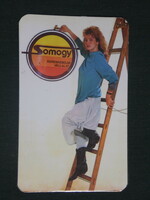 Card calendar, commercial shops, erotic female model, 1988, (1)