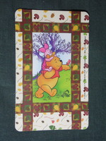 Card calendar, walt disney teddy bear piglet, graphic artist, advertising story figure, 2001, (1)