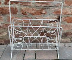 Retro vintage wrought iron newspaper rack negotiable.