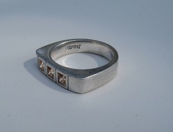 Esprit silver ring with champagne colored stones, from 1 ft!