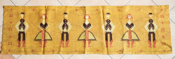 Last chance! Éva Németh style retro wall protector - folk dance i. - Woven wall picture, textile