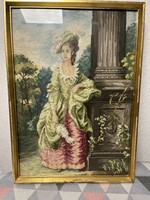 Beautiful large female tapestry woven picture