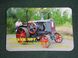 Card calendar, bicsak kft, Kiskunhalas, veteran steam engine tractor, 2008, (1)