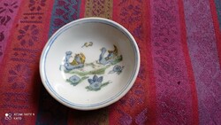 Régi kis keleti stílusú porcelán tálka, kínai tányér, apró tálka