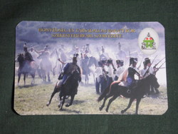 Card calendar, military circle of friends, Székesfehérvár, battle scene, hussar, soldier, 2002, (1)