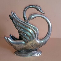 Pair of art-deco napkin holders with nickel-plated swans. Negotiable.