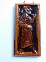 Pázmándi Antal: Próféta (13x26 cm) kerámia falidísz