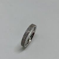 Minimalista gyűrű, cirkóniával kirakva