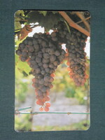Kártyanaptár, Agroker, Agrotröszt, budapest, szőlő gyümölcs,1979 ,  (1)