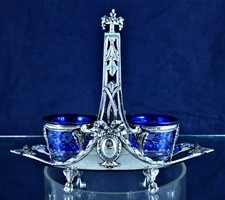 Dazzling, antique silver spice rack, French, ca. 1880!!!