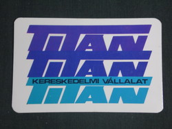 Kártyanaptár, Titán iparcikk kereskedelmi vállalat,1984 ,  (1)