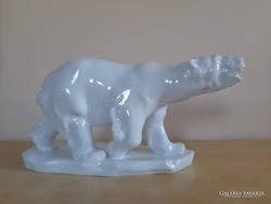 Old Herend large porcelain polar bear figure