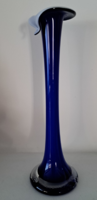Kék, 30 cm-es üveg kála váza