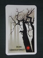 Card calendar, Hungarian Red Cross, environmental protection, graphic artist, 1979, (1)