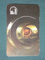 Card calendar, bkg Budapest petroleum machinery factory, rolling mill, 1983, (1)