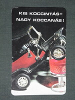 Card calendar, traffic safety council, model vintage car, 1984, (1)