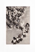K:01 Karácsonyi képeslap Fekete-fehér 01