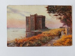 Old postcard art oilette postcard beach