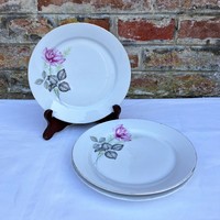 3 db Alföldi Bazsarózsás - Rózsás porcelán kistányér