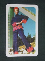 Card calendar, vintage clothing, fashion, erotic female model, 1979, (1)