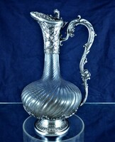 Special, antique, silver-plated decanter, ca. 1870!!!