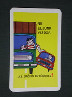 Card calendar, traffic safety council, graphic artist, humorous, truck, 1979, (1)