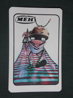 Kártyanaptár,MÉH hulladékhasznosító vállalat,grafikai, reklám,figura,robot,1979 ,  (1)