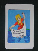 Kártyanaptár, Somogy megyei Patyolat, Kaposvár,grafikai rajzos,női modell,1984 ,  (1)