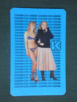 Kártyanaptár, Konzum áruház, Pécs, erotikus női modell,1979 ,  (1)