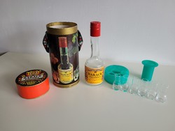 Retro Monimpex Barack pálinka készlet díszdoboz üveg és 6 pálinkás pohár Kiváló Árúk Fóruma