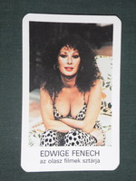 Kártyanaptár,MOKÉP,mozi,Edwige Fenech színésznő,reotikus női modell,1983 ,  (1)