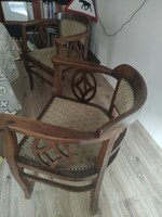 Art deco set (2 chairs, 1 bench)