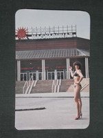 Card calendar, Szeged department store, erotic female model, 1983, (1)