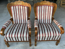 Beautiful flawless 2 inlaid Biedermeier armchairs for sale at a good price!
