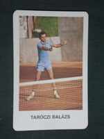 Card calendar, for trained youth, Balázs Taróczi tennis, 1979, (1)