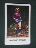 Card calendar, for trained youth, orienteer surrounded by Monspart., 1979, (1)