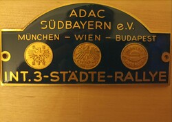 1974 - 3-Städte rallye - Munich-Vienna-Budapest plaque