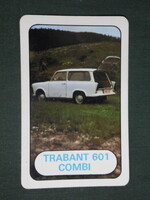 Card calendar, merkur car trading company, trabant 601 combi car, 1978, (1)