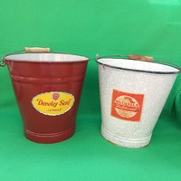 2 enamel buckets,